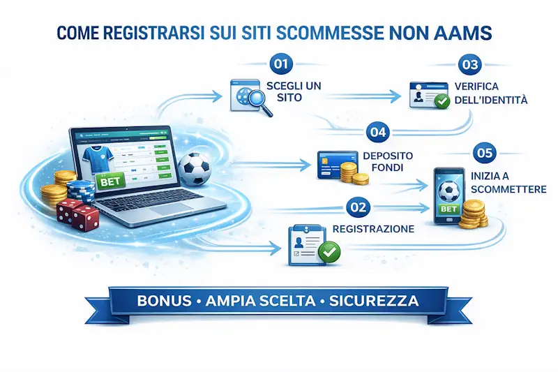 Come registrarsi sui siti scommesse non AAMS: guida passo per passo