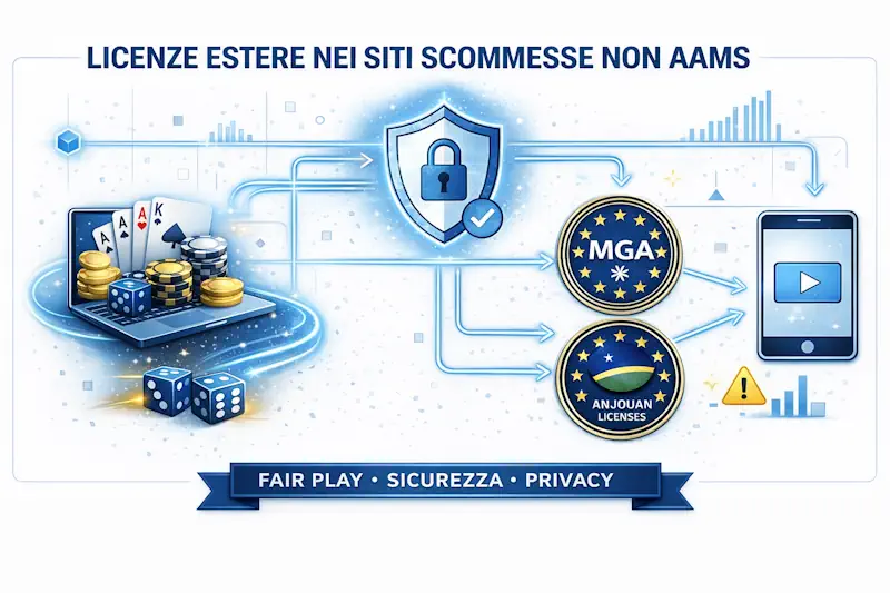 Licenze estere nei siti scommesse non AAMS: MGA, Curaçao, Anjouan e Estonia