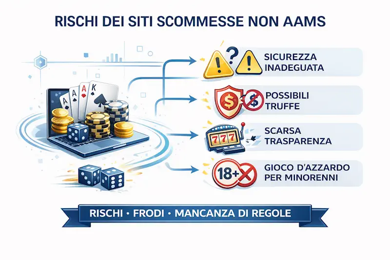 Rischi dei siti scommesse non AAMS: 5 cose da sapere prima di giocare