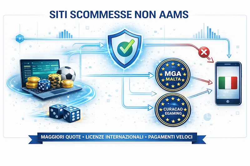 Siti scommesse non AAMS: guida ai migliori bookmaker non AAMS del 2026